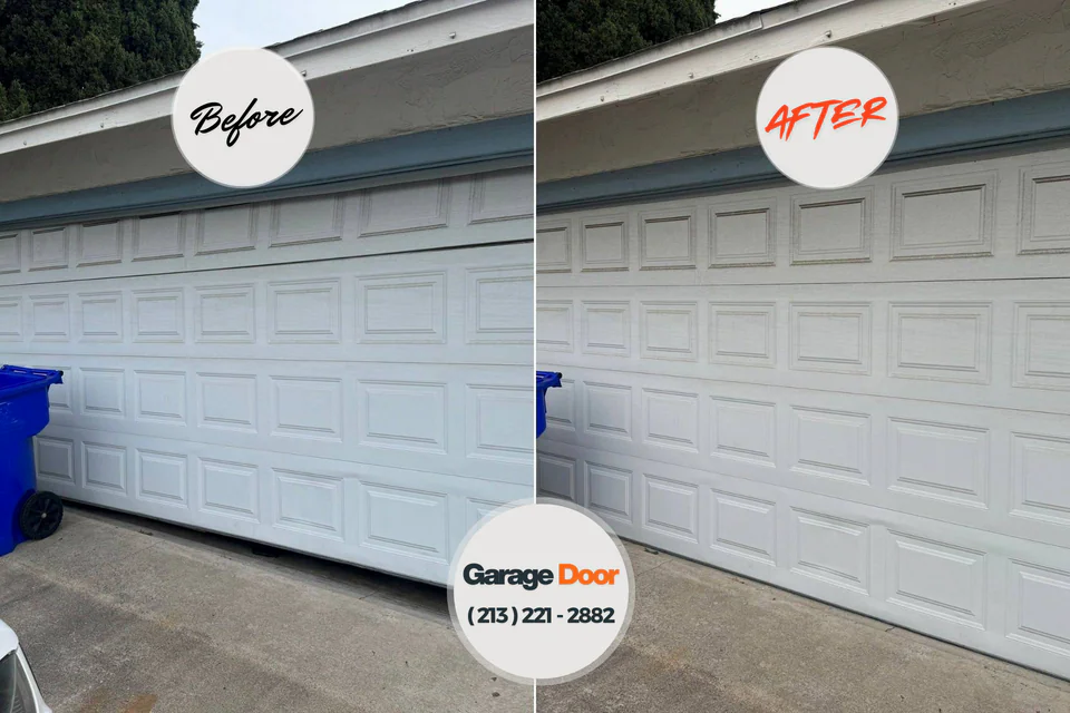 Before and after: garage door repair Dawson Springs, KY